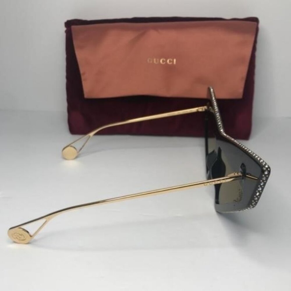 New 💯 Original Gucci Brown Geometric Ladies Sunglasses GG0430S 002 70 - Picture 14 of 16